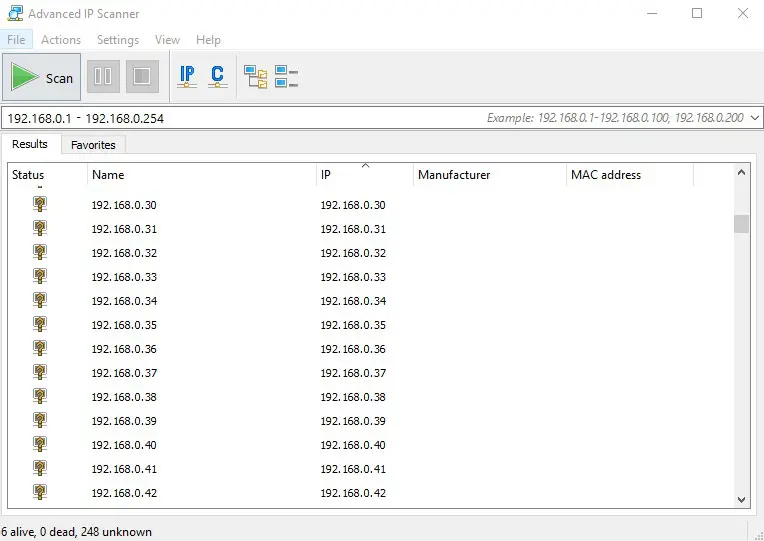 Advanced IP Scanner | Realiza un descubrimiento de equipos en una Red