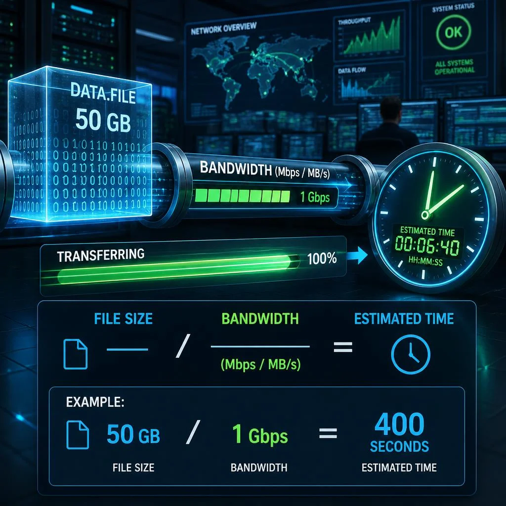 Calculadora de Tiempo de Transferencia: Cómo Estimar la Velocidad de Transferencia de Archivos