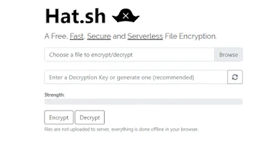 Hat.sh | Cifrar Archivos desde el navegador sin programas adicionales