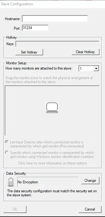 Input Director Configuracion de master