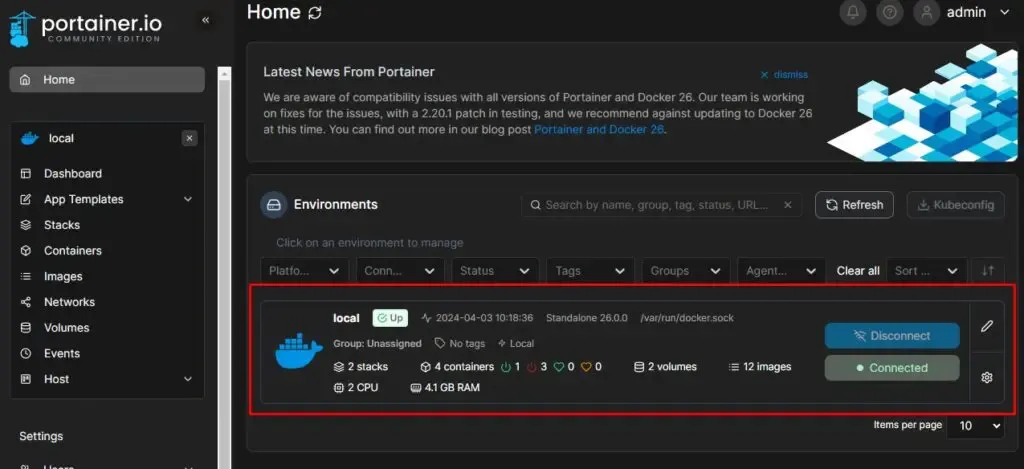 Administración de Docker con Portainer