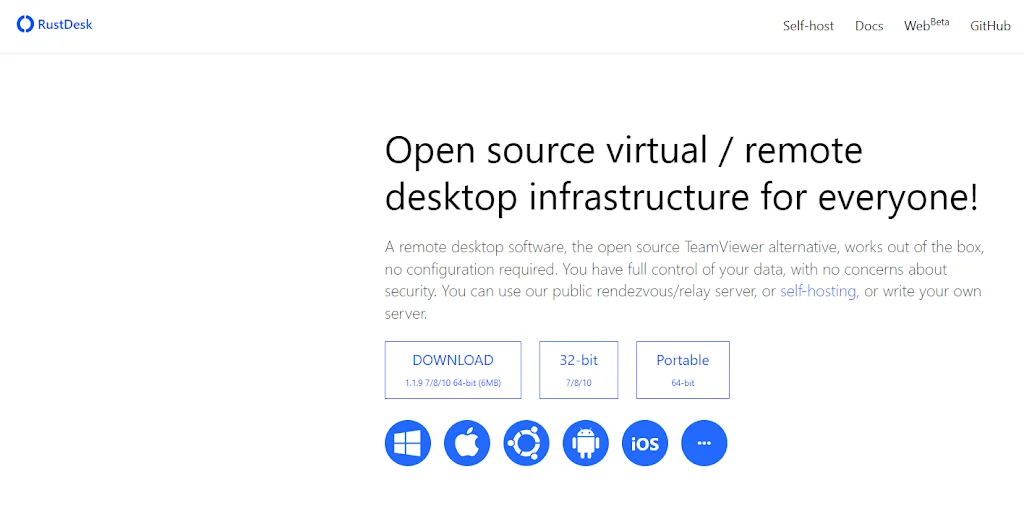 Alternativa OpenSource para Escritorio Remoto: RustDesk