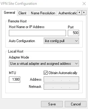 VPN Access Manager - Configuración