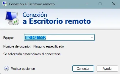 Conexión RDP