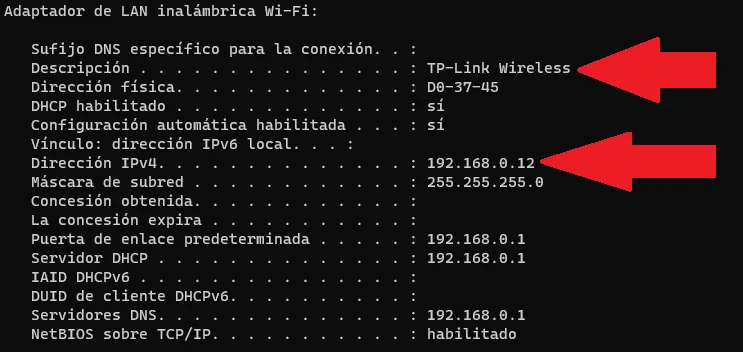 Cómo obtener la dirección IP de tu PC con CMD