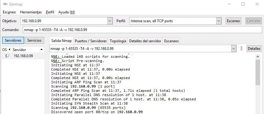 Nmap - Operating System Type Analysis.