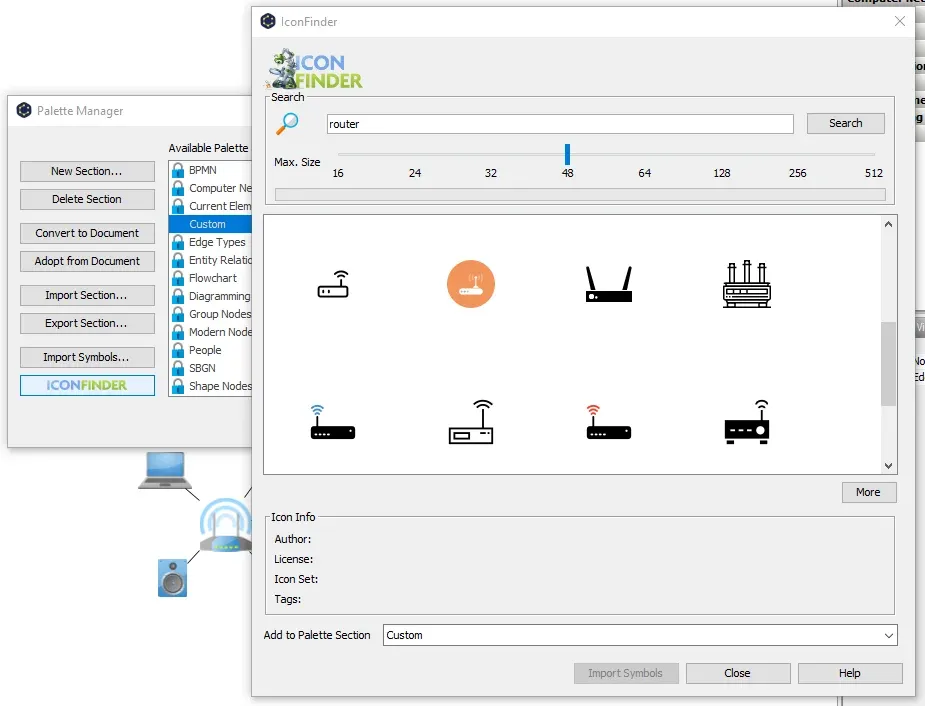 icon finder yEd Graph Editor