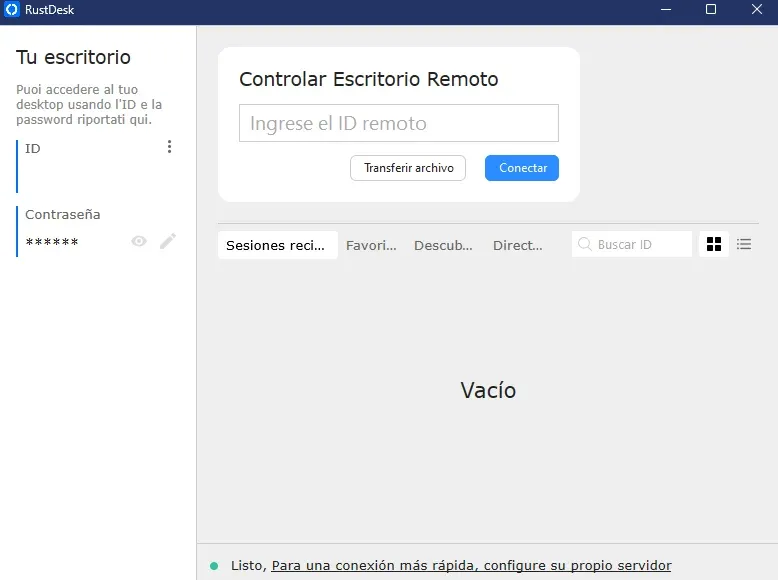 RustDesk inicio