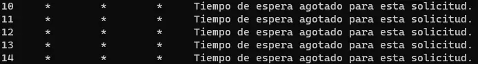 Timeout Error in Tracert