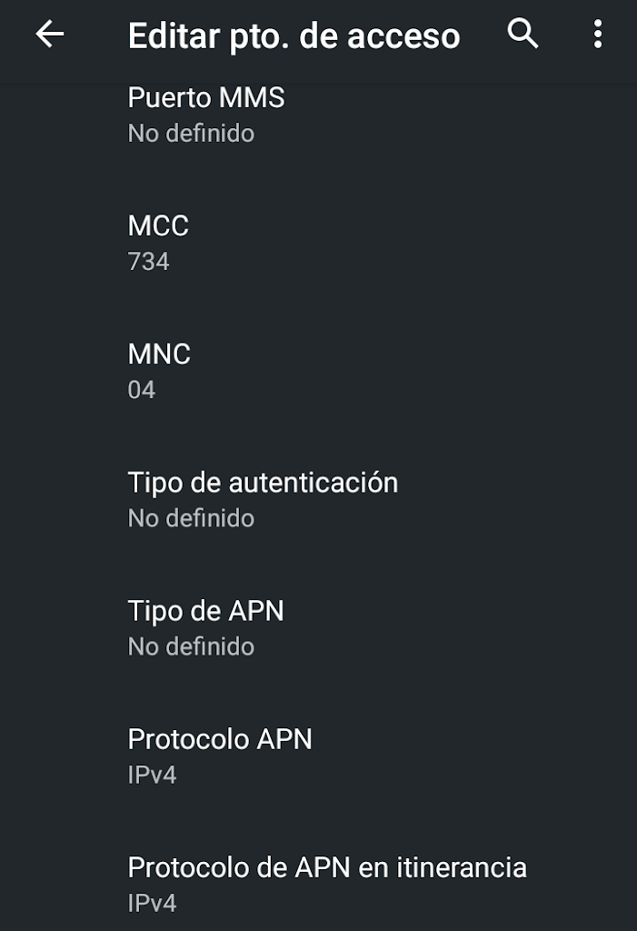 Configurar APN para movistar