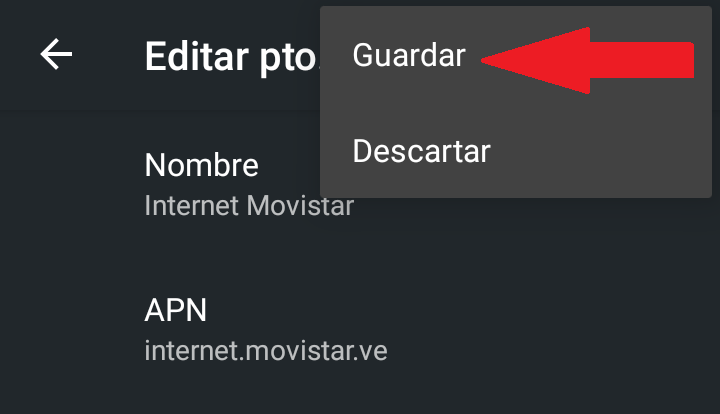 Configurar APN para movistar en Android