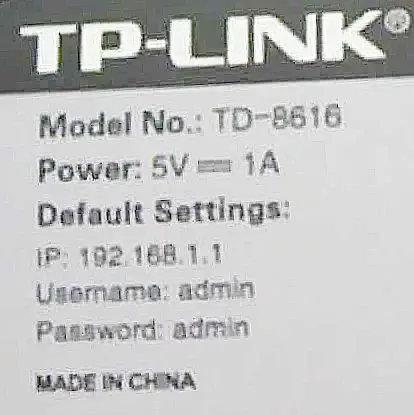 modem aba tp-link clave por defecto