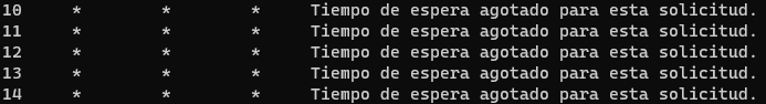 tiempo de espera agotado tracert