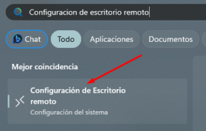 escritorio remoto de Windows