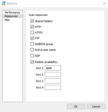 Advanced IP Scanner Descubrir puertos