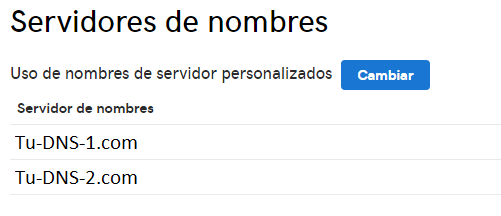 Asignación de DNS a un Dominio en GoDaddy