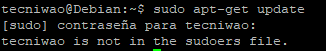 cómo usar sudo en debian 12